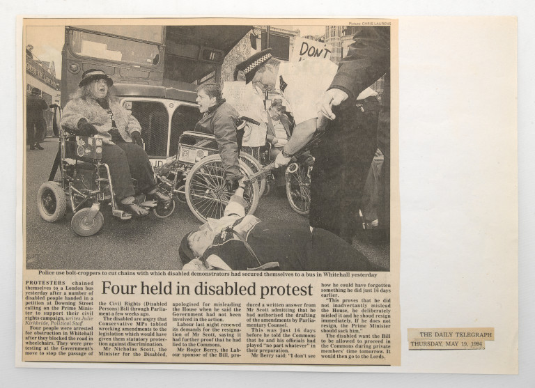 Four held in disabled protest