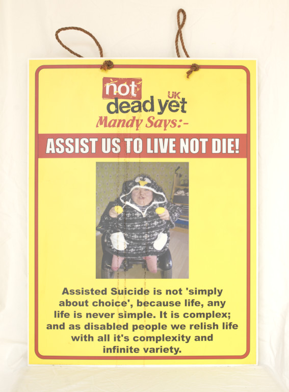 NOT DEAD YET PLACARD – Mandy Colleran