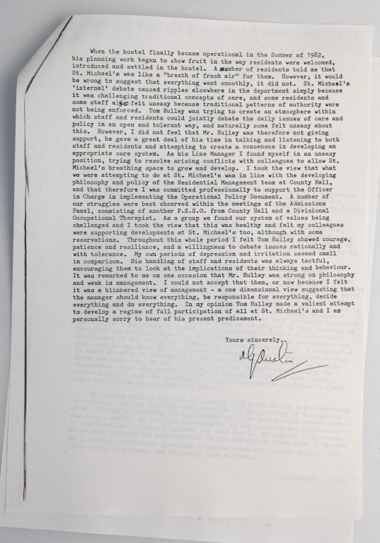 Tom Hulley dismissal: A social worker’s letter of support