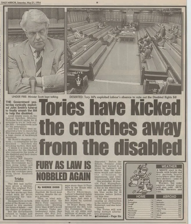 Tories have kicked the crutches away from the disabled