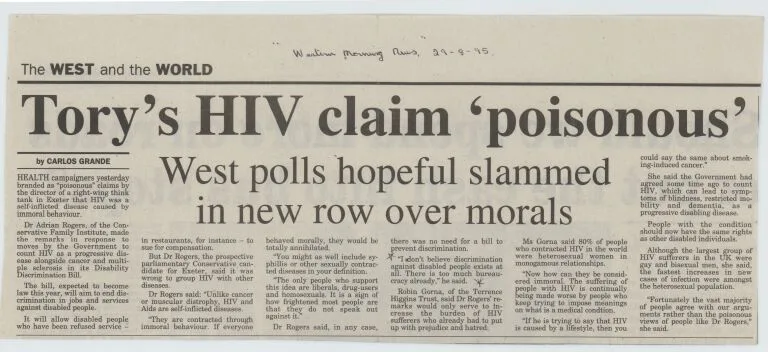 Tory’s HIV claim “poisonous”